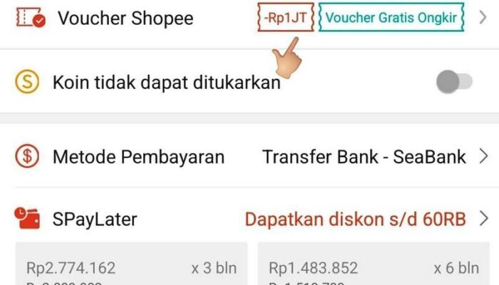 Voucher Shopee 1 Juta