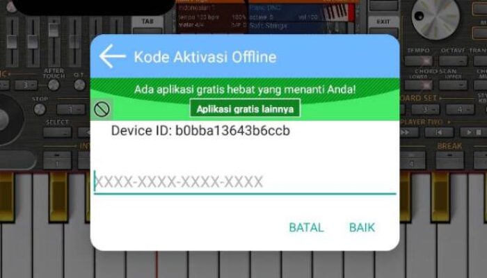 Kode Aktivasi ORG Offline