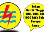 Token Listrik Tinggal 100, 200, 300-1000 kWh