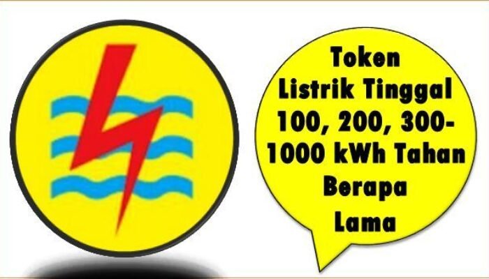 Token Listrik Tinggal 100, 200, 300-1000 kWh