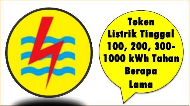Token Listrik Tinggal 100, 200, 300-1000 kWh