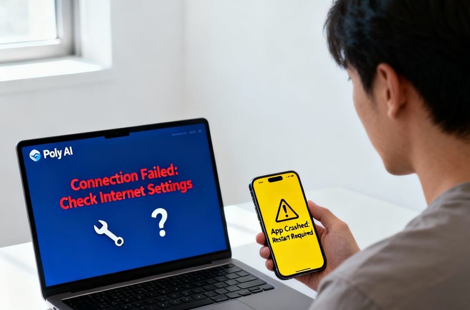 Ilustrasi Error Poly AI
