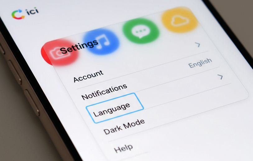 Language di Aplikasi Cici