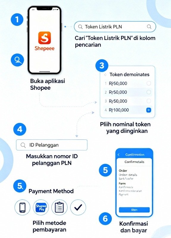 Panduan Beli Token Listrik di Aplikasi Shopee