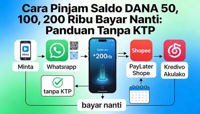 Cara Pinjam Saldo DANA 50-200 Ribu Bayar Nanti