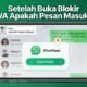 Setelah Buka Blokir WA Apakah Pesan Masuk
