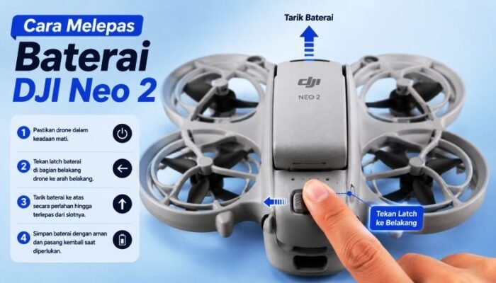 Cara Melepas Baterai DJI Neo 2