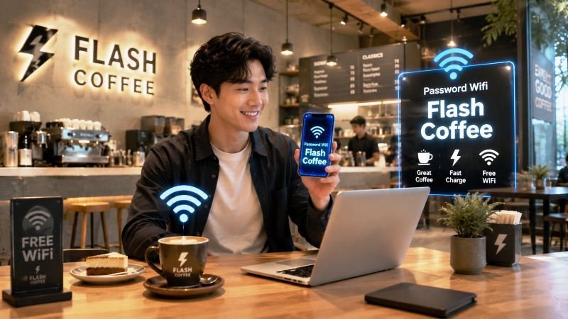 Password WiFi Flash Coffee